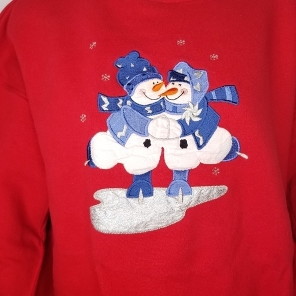 Christmas Sweatshirt Red Great American Lakes & Timbers Size L - Picture 3 of 4